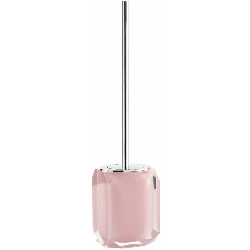 foto del prodotto scopino wc da appoggio rosa in resina aster