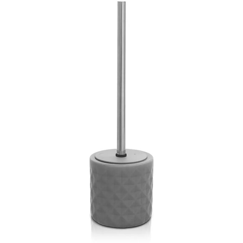 foto del prodotto scopino wc grigio da appoggio in ceramica cristal