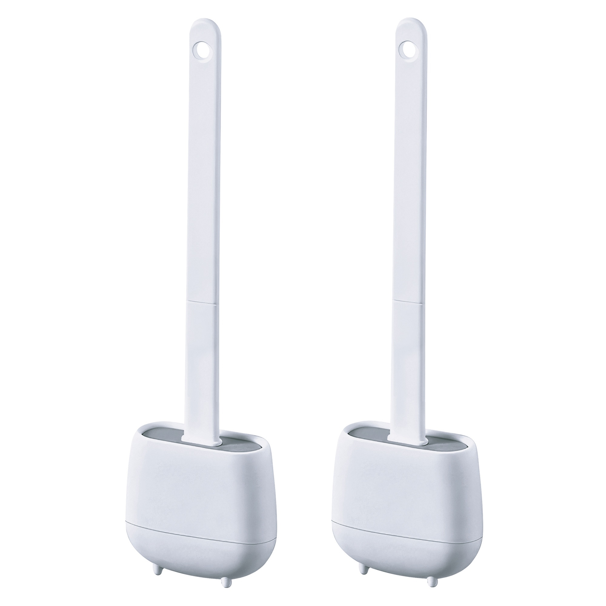 foto del prodotto scopino wellhome ben home mobile e decorazione con manico antiscivolo e supporto ad asciugatura rapida - bianco