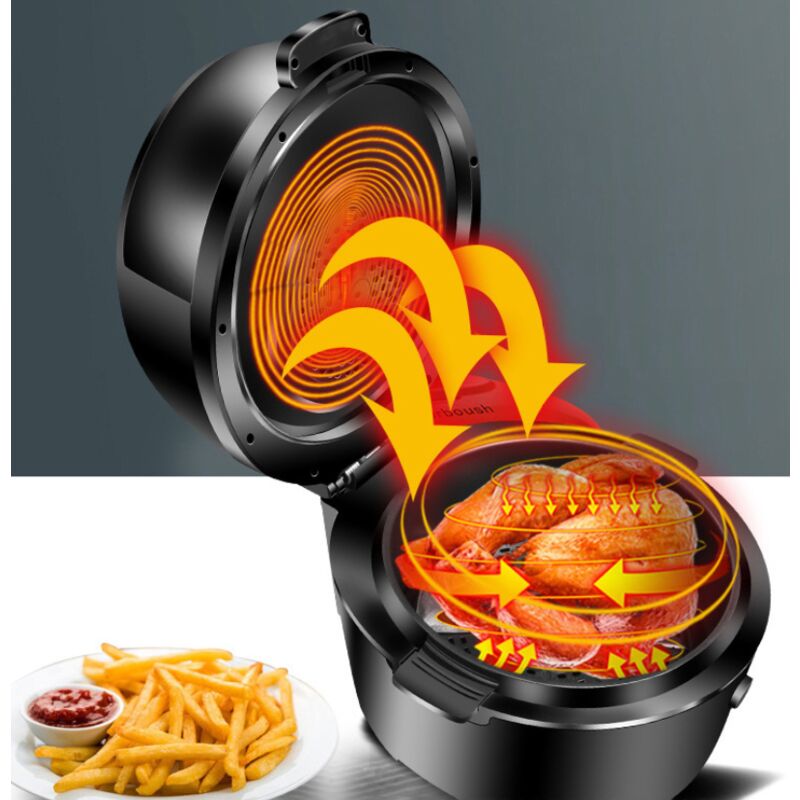 foto del prodotto scopri la friggitrice ad aria oba oh08 8l con sistema aria rotante senza olio e touch screen per una cucina sana e gustosa