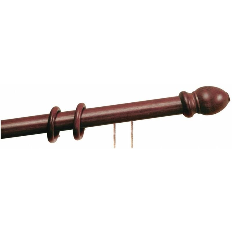 foto del prodotto scorritenda a corda in legno mm.35 col. noce cm. 200
