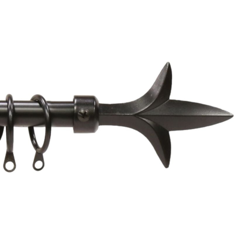 foto del prodotto scorritenda estensibile black lancia brixo estensibile da 122 cm a 213 cm