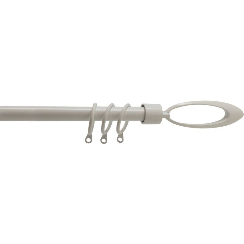 foto del prodotto scorritenda estensibile in acciaio ellisse brixo da 71 a 122 cm. black
