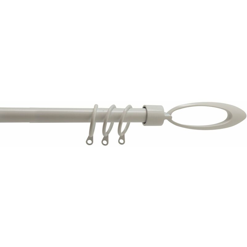 foto del prodotto scorritenda estensibile in acciaio ellisse brixo da 71 a 122 cm. white