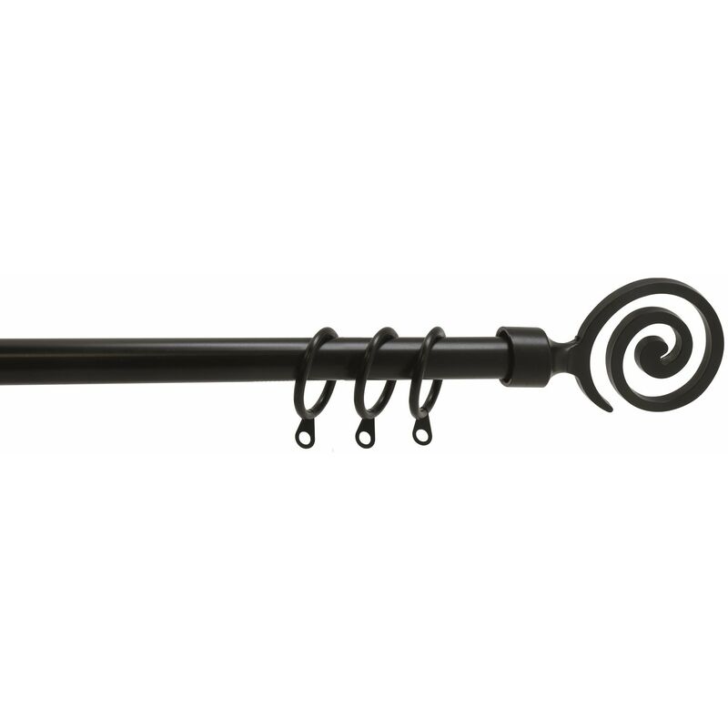 foto del prodotto scorritenda estensibile in acciaio etnic brixo da 71 a 122 cm. black