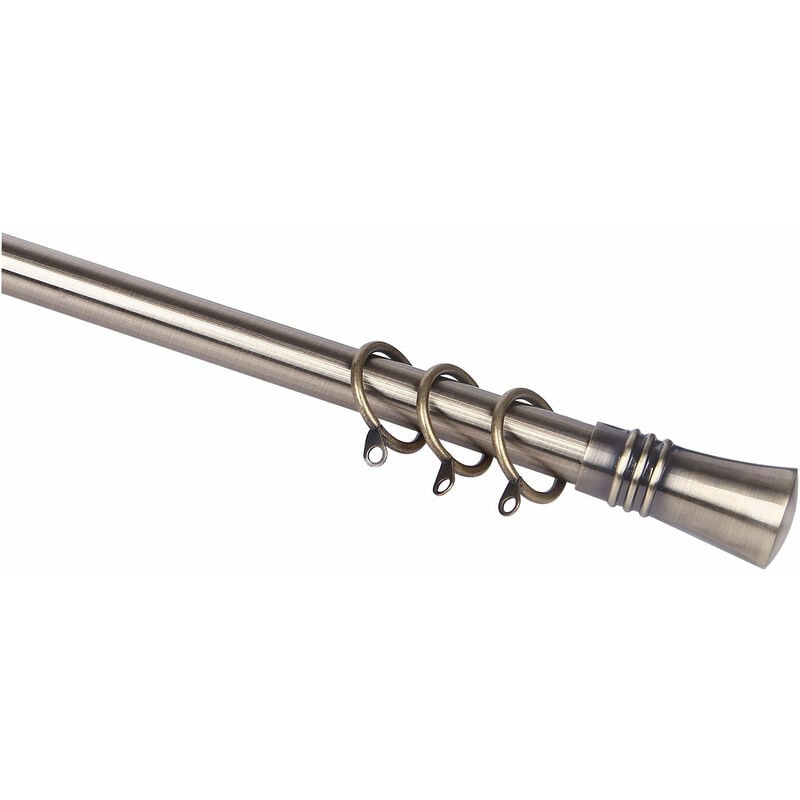 foto del prodotto scorritenda in acciaio estensibile bronzo turbante brixo etruria estensibile da 71 cm a 122 cm