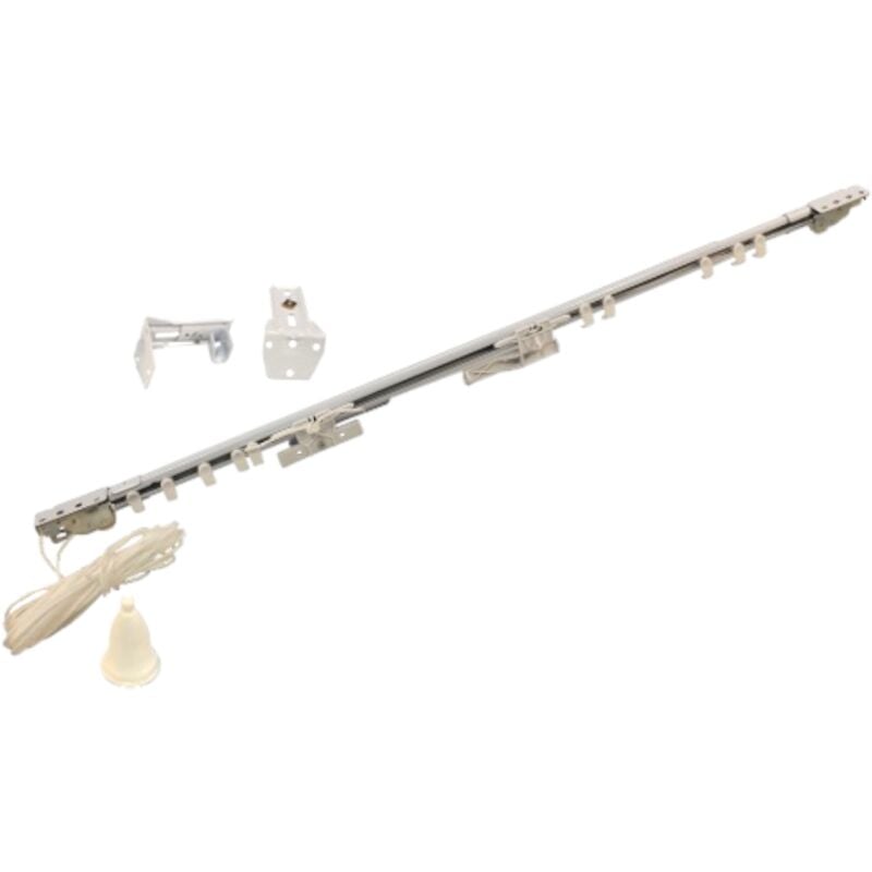 foto del prodotto scorritenda manuale estensibile in acciaio bianco con chiusura e supporti regolabili orsa minore brixo 122 213 cm