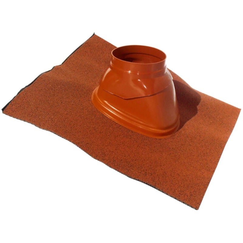foto del prodotto scossalina ubiflex per terminali verticali da 60 100 mm e 80 125 mm ocra per tetti inclinati da 25 a 45 .