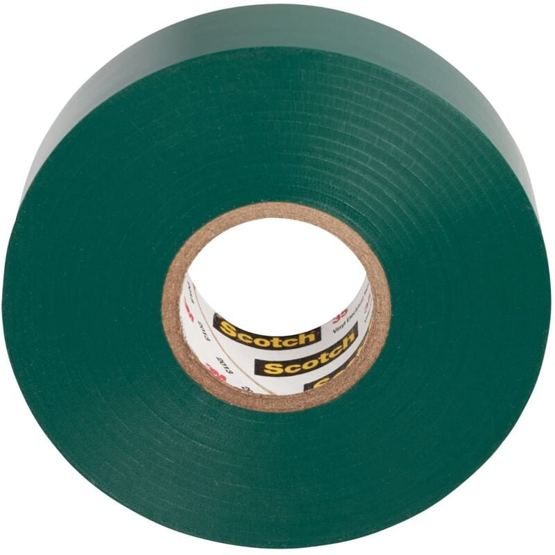 foto del prodotto scotch 35 nastro isolante per codifica cavi elettrici vinile, 19 mm x 20 m, 1 rotolo, verde 3m