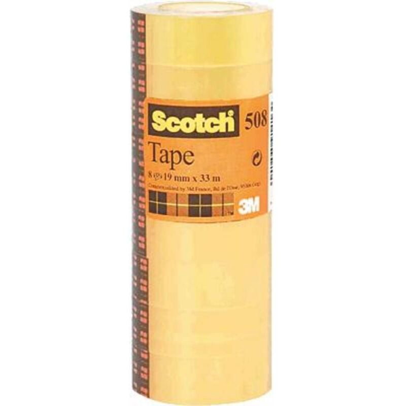 foto del prodotto scotch 5081933 nastro adesivo trasparente l x l 33 m x 19 mm 8 pz.