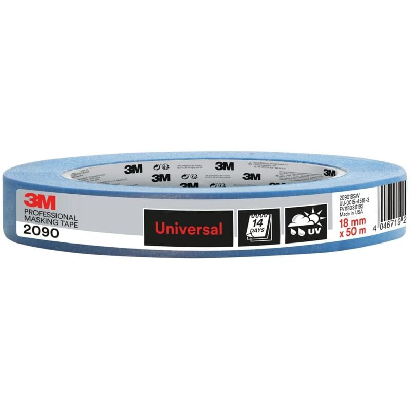 foto del prodotto scotch 63842 209018sw nastri di mascheratura 3m lunga durata no a 14 gg universal 18 mm x 50 m, blu, 18mm