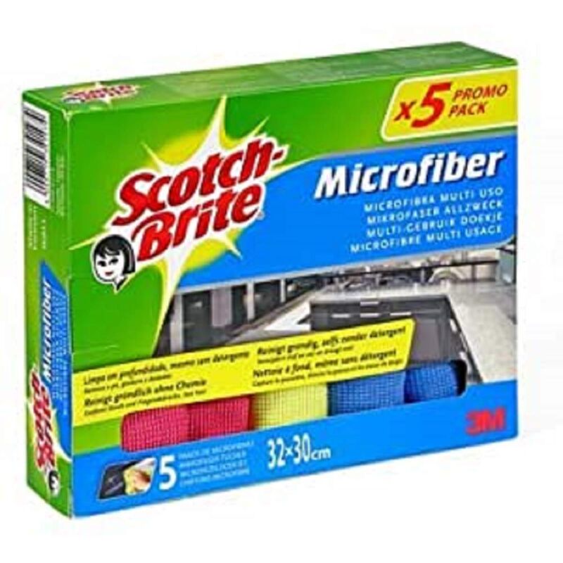 foto del prodotto scotch brite panno microfibre premium 5 unidades