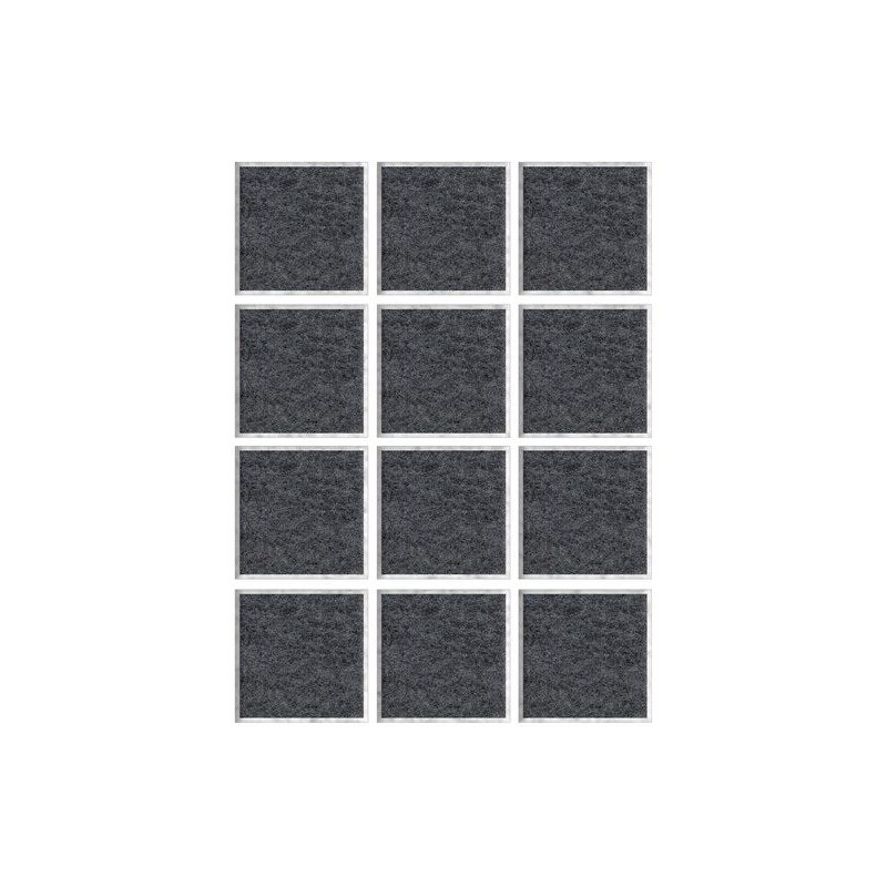 foto del prodotto scotch confezione da 12 feltrini adesivi con bordo arrotondato 24 x 22 mm, grigio