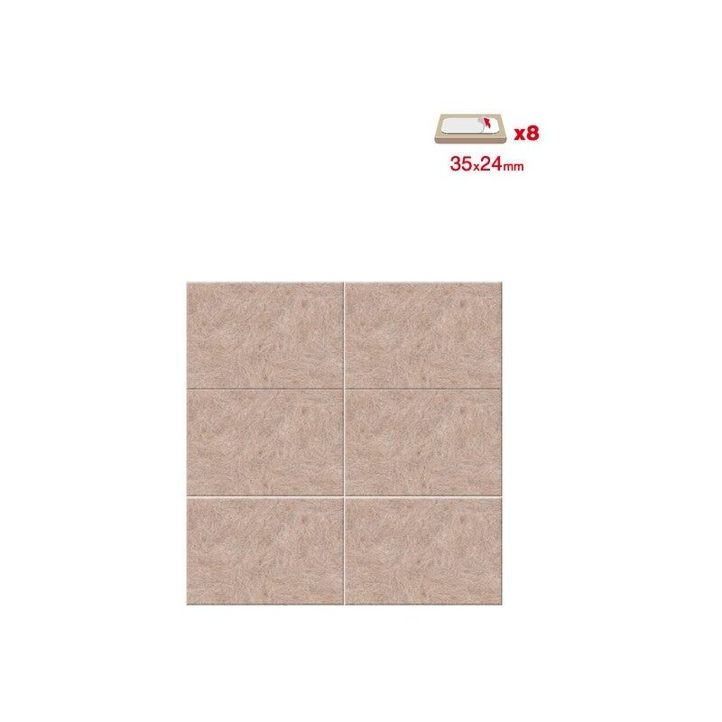 foto del prodotto scotch confezione da 8 feltrini adesivi in lana 35 x 24 mm, beige