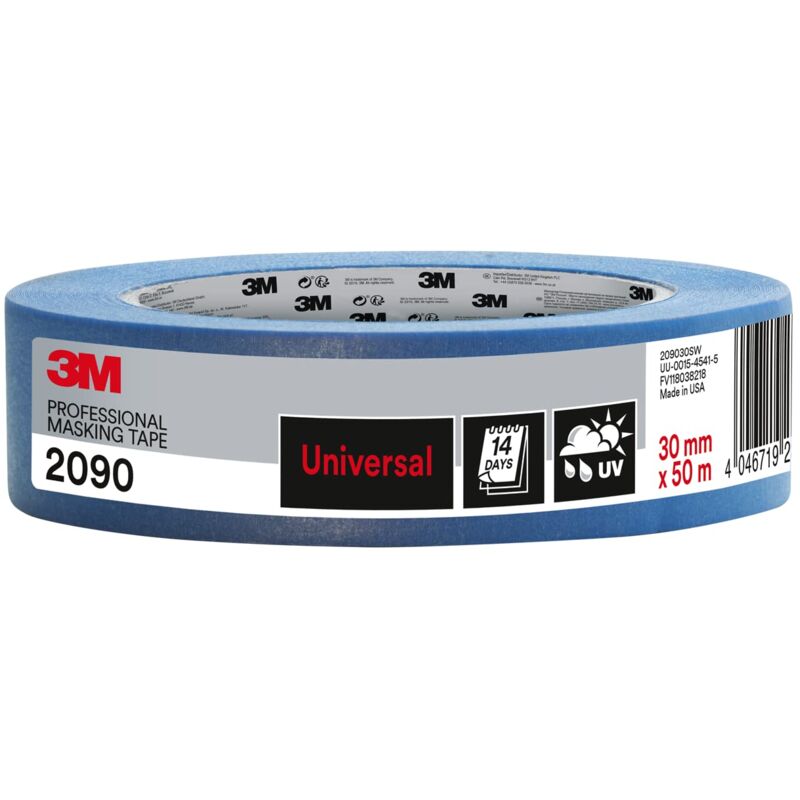 foto del prodotto scotchblue scotch nastro di mascheratura professionale 3m 2090 universale, 30 mm x 50 m, 1 rotolo confezione