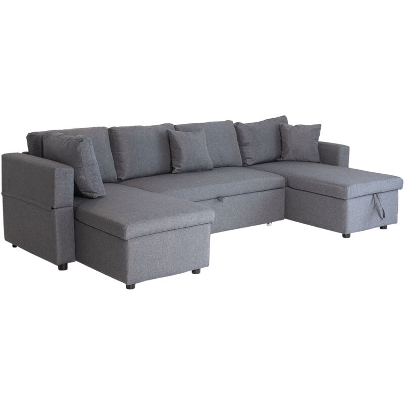 foto del prodotto scott divano letto panoramico a 4 posti, grigio screziato