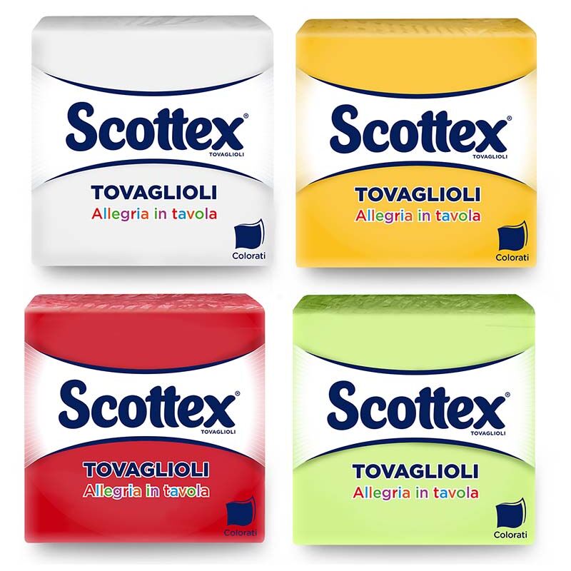 foto del prodotto scottex tovaglioli, 33x33x35, 2 veli, colorati