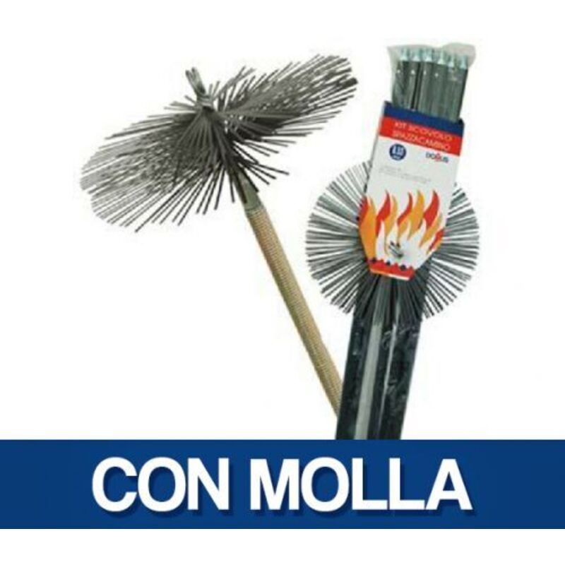 foto del prodotto scovolo acciaio kit pulizia camino molla domus mm 250 h.mt 8,40