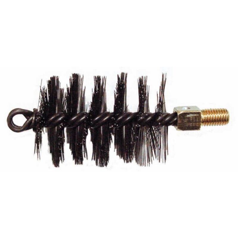 foto del prodotto scovolo in acciaio con attacco filettato 12 ma per tubi stufa 50 mm