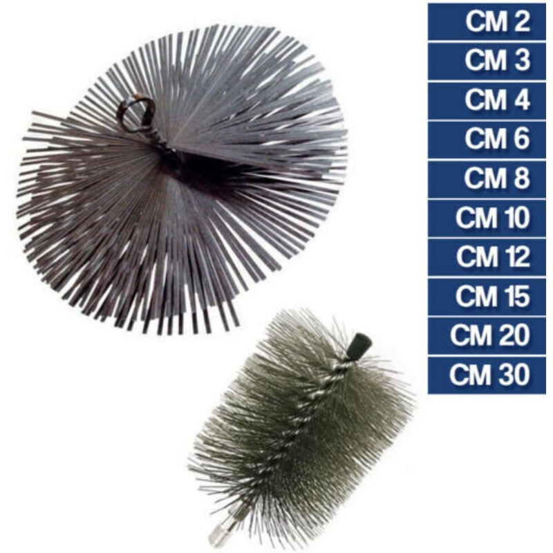 foto del prodotto scovolo in ferro per pulizia tubi canna fumaria stufe camini termocamini 23465v cm 2 23465