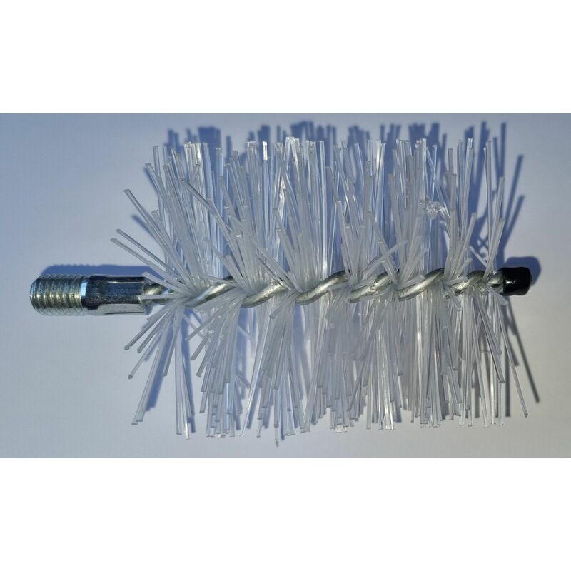 foto del prodotto scovolo in nylon per stufe a pellet mm80 sit bianco canna fumaria attacco m12