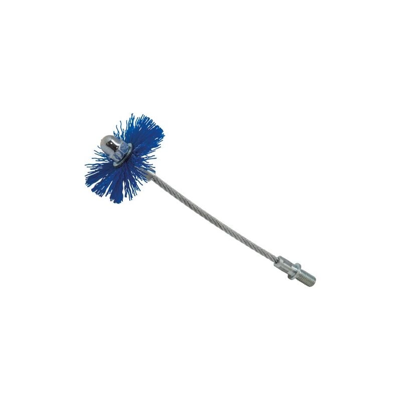 foto del prodotto scovolo nylon curvo con molla curva pulizia tubi stufa pellet d.100 30036 