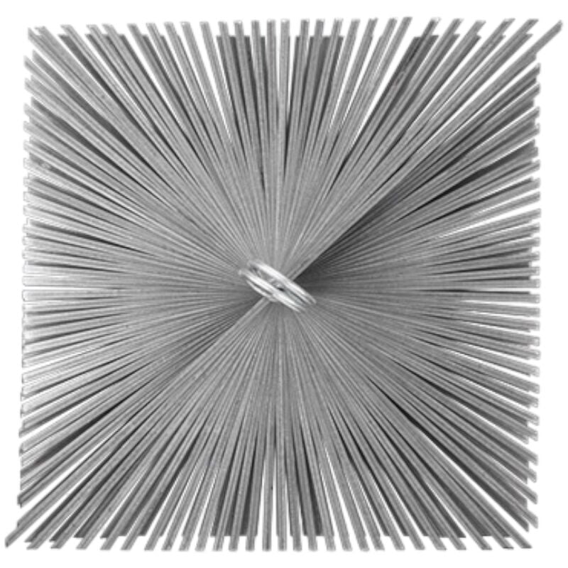 foto del prodotto scovolo quadrato spazzacamino in acciaio al carbonio spazzola per canna fumaria con anello 40x40 cm
