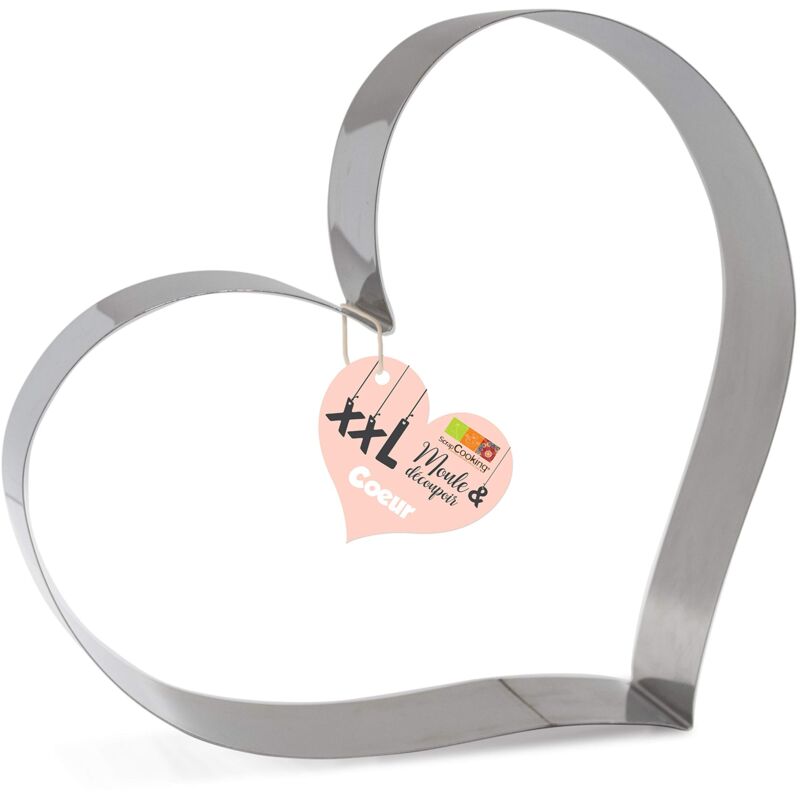 foto del prodotto scrapcooking 1980 moule d coupoir xxl cuore, acciaio inossidabile, acciaio inox, 27 x 24 x 5 cm