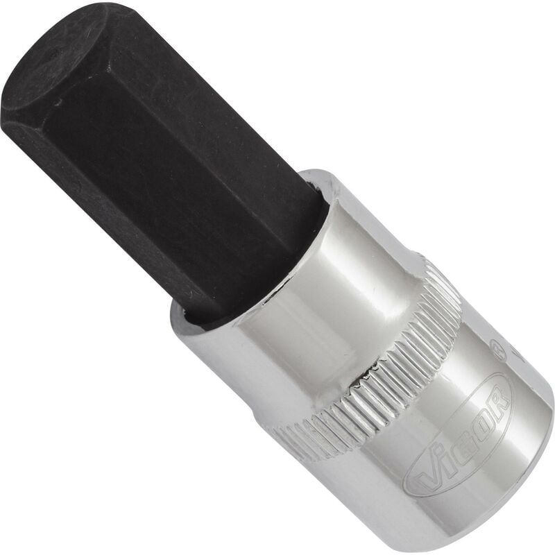foto del prodotto screwdriver socket for inside hexagon screws v6137 attacco quadro, cavo, 3 8 di pollice 10 mm profilo esagonale interno size 12 mm