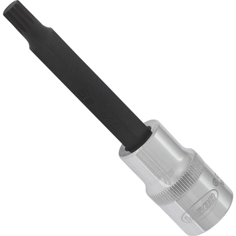 foto del prodotto screwdriver socket for screws with internal serration xzn v2067 attacco quadro, cavo, 1 2 di pollice 12,5 mm profilo poligonale interno xzn