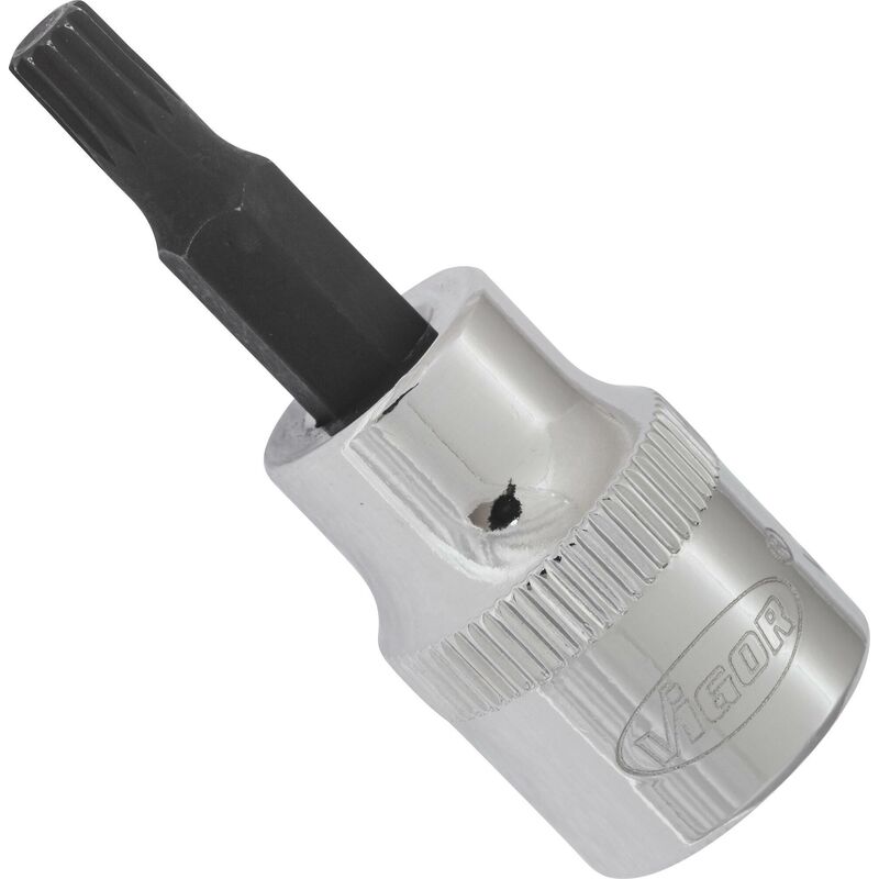 foto del prodotto screwdriver socket for screws with internal serration xzn v6106 attacco quadro, cavo, 3 8 di pollice 10 mm profilo poligonale interno xzn 
