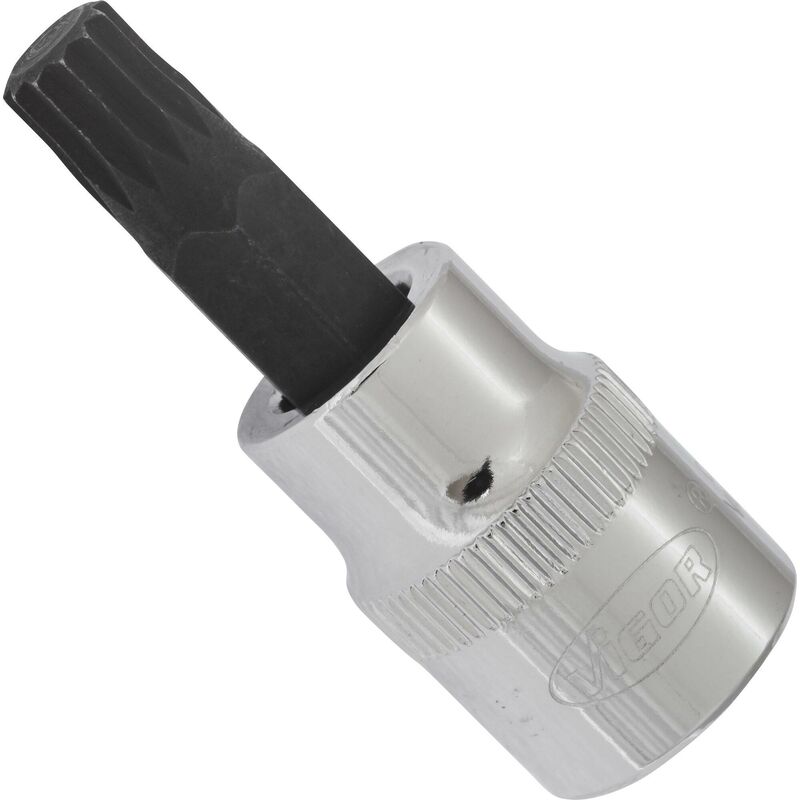 foto del prodotto screwdriver socket for screws with internal serration xzn v6108 attacco quadro, cavo, 3 8 di pollice 10 mm profilo poligonale interno xzn 