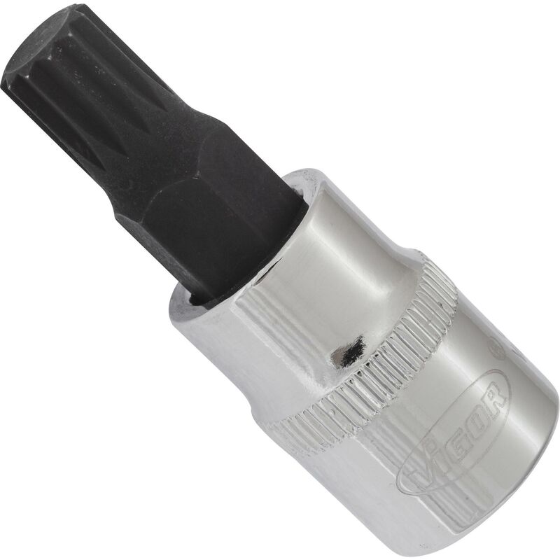 foto del prodotto screwdriver socket for screws with internal serration xzn v6109 attacco quadro, cavo, 3 8 di pollice 10 mm profilo poligonale interno xzn 