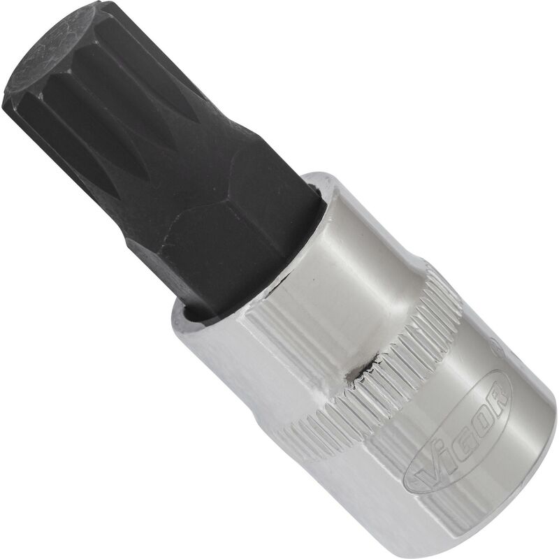 foto del prodotto screwdriver socket for screws with internal serration xzn v6111 attacco quadro, cavo, 3 8 di pollice 10 mm profilo poligonale interno xzn 