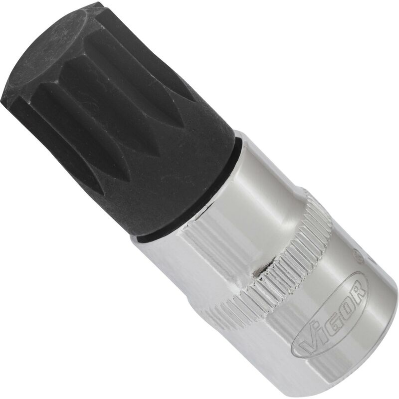 foto del prodotto screwdriver socket for screws with internal serration xzn v6113 attacco quadro, cavo, 3 8 di pollice 10 mm profilo poligonale interno xzn 