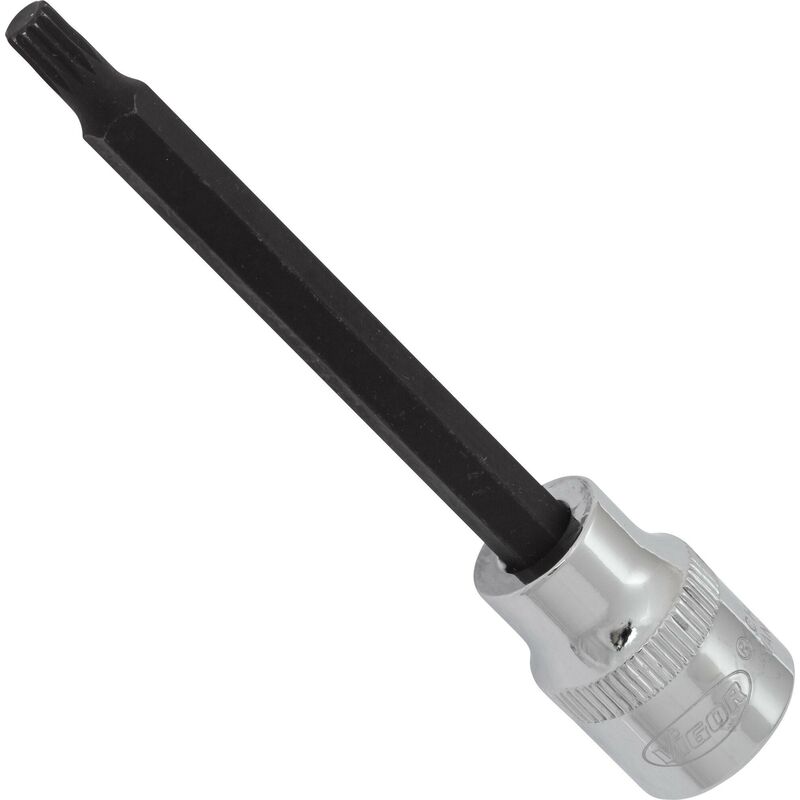 foto del prodotto screwdriver socket for screws with internal serration xzn v6114 attacco quadro, cavo, 3 8 di pollice 10 mm profilo poligonale interno xzn 