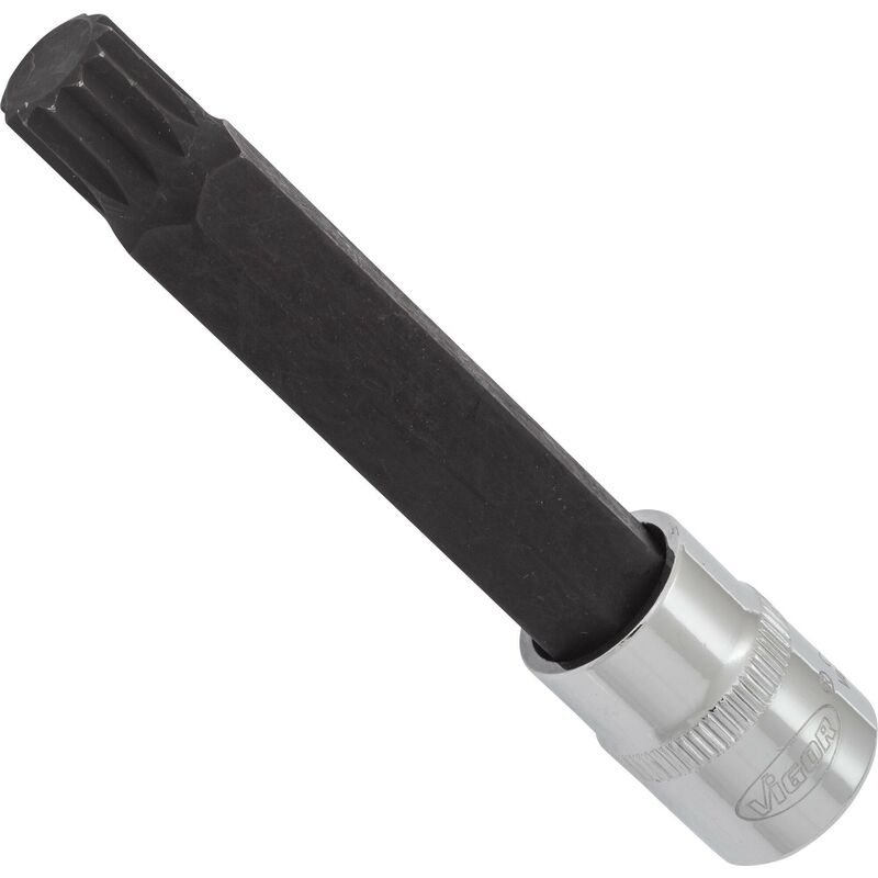 foto del prodotto screwdriver socket for screws with internal serration xzn v6119 attacco quadro, cavo, 3 8 di pollice 10 mm profilo poligonale interno xzn 