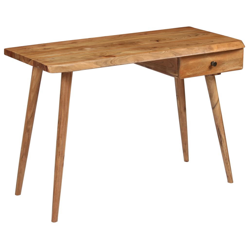 foto del prodotto scrittoio in legno massello di acacia 110x50x76 cm cod mxl 70860