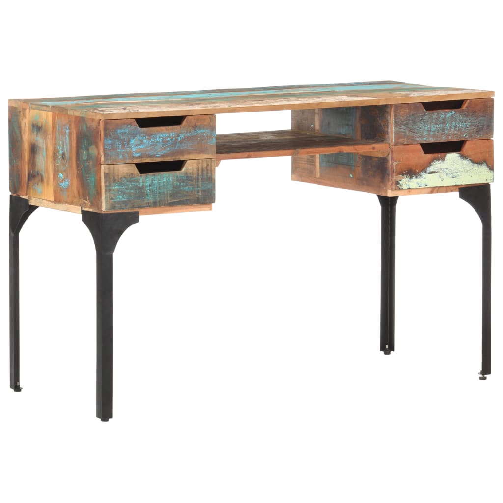 foto del prodotto scrivania 118x48x75 cm in legno massello di recupero cod mxl 69634