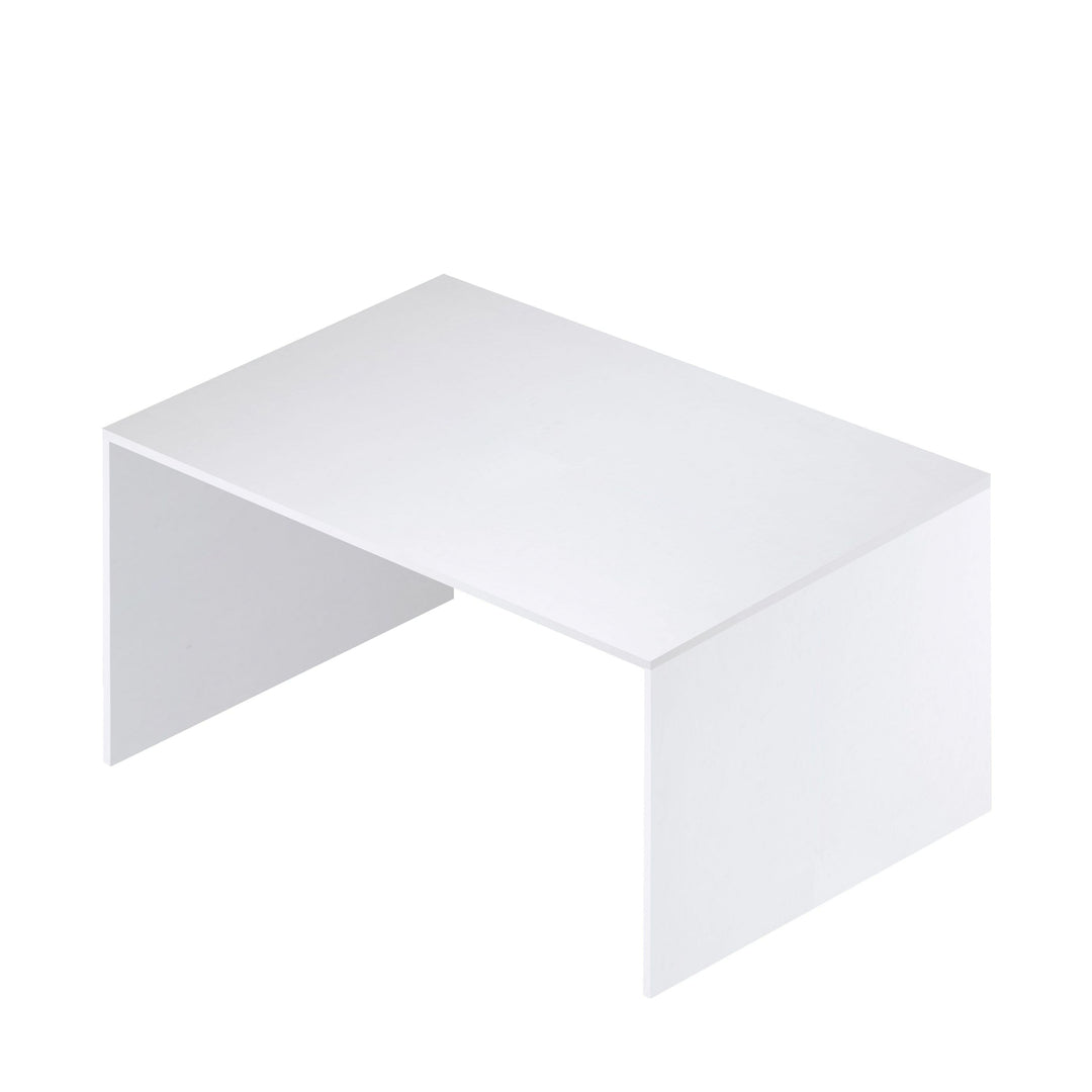 foto del prodotto scrivania 120x73x73h cm dal design moderno in kit di montaggio colore bianco fiammato