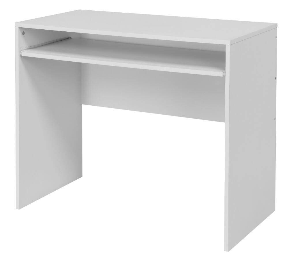 foto del prodotto scrivania 90x45x74 con piano estraibile in mdf bianco