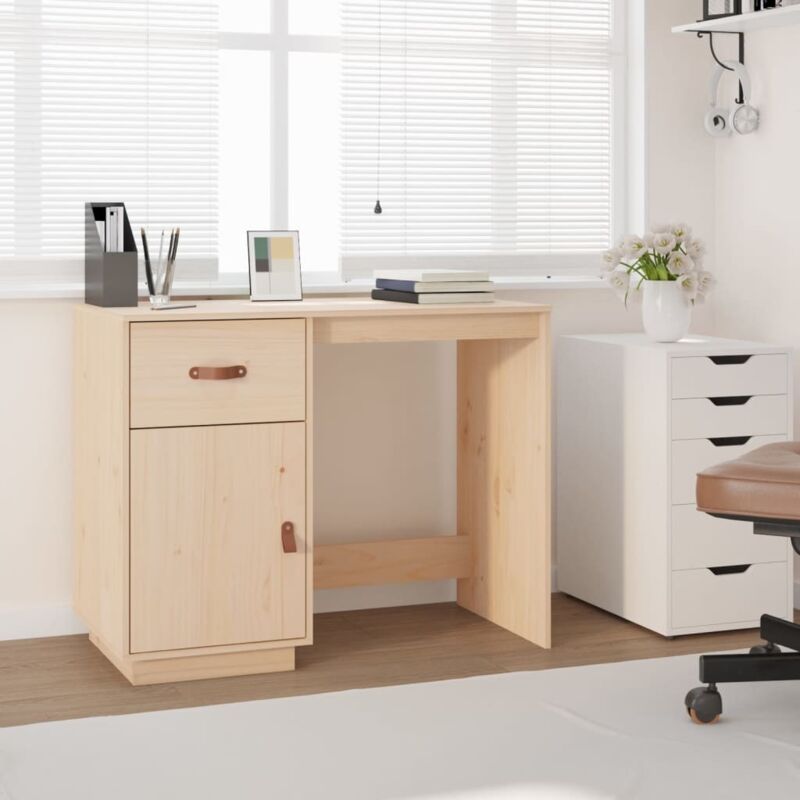 foto del prodotto scrivania 95x50x75 cm in legno massello di pino vidaxl
