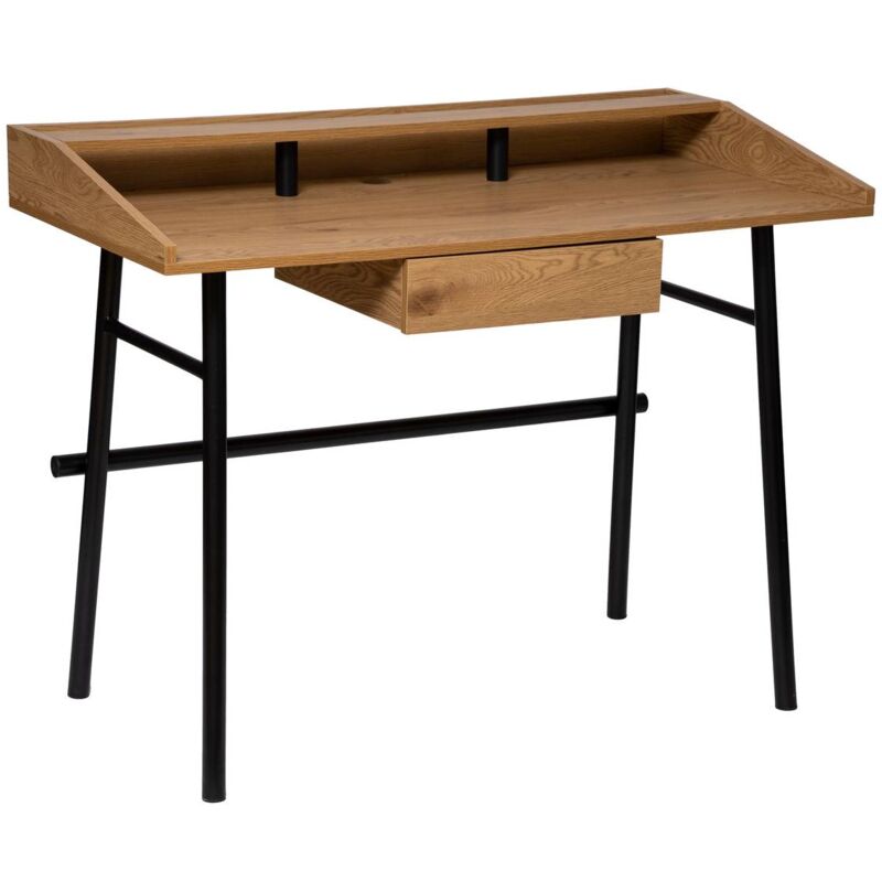 foto del prodotto scrivania a 1 cassetto effetto rovere josan l110cm atmosphera cr ateur d int rieur