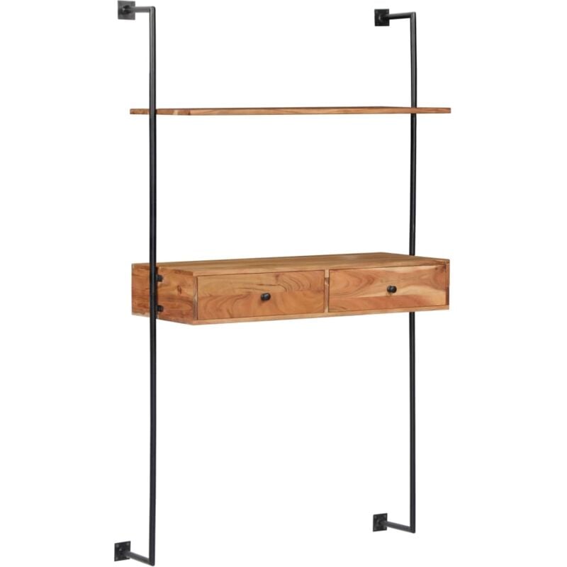 foto del prodotto scrivania a parete 90x40x170 cm in legno massello di acacia vidaxl