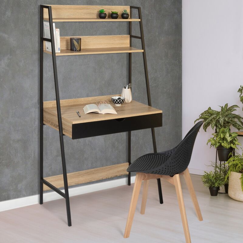 foto del prodotto scrivania a ripiani di design industriale boston