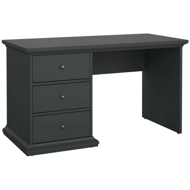 foto del prodotto scrivania agia, scrittoio multiuso, tavolo per ufficio porta pc, piano di lavoro, 130x62 h74 cm, grigio