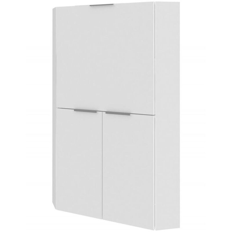 foto del prodotto scrivania akiro, mobile multiuso con scaffali e piano da lavoro, tavolo multiuso per ufficio, scrivania salvaspazio multiposizione, 100 made in