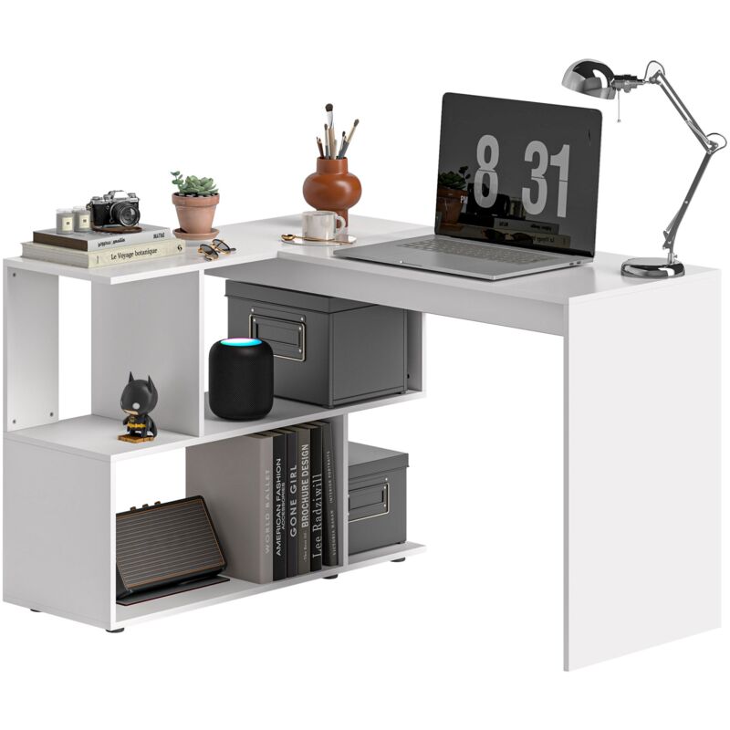 foto del prodotto scrivania angolare moderna per ufficio 120x100x77 cm in legno bianco