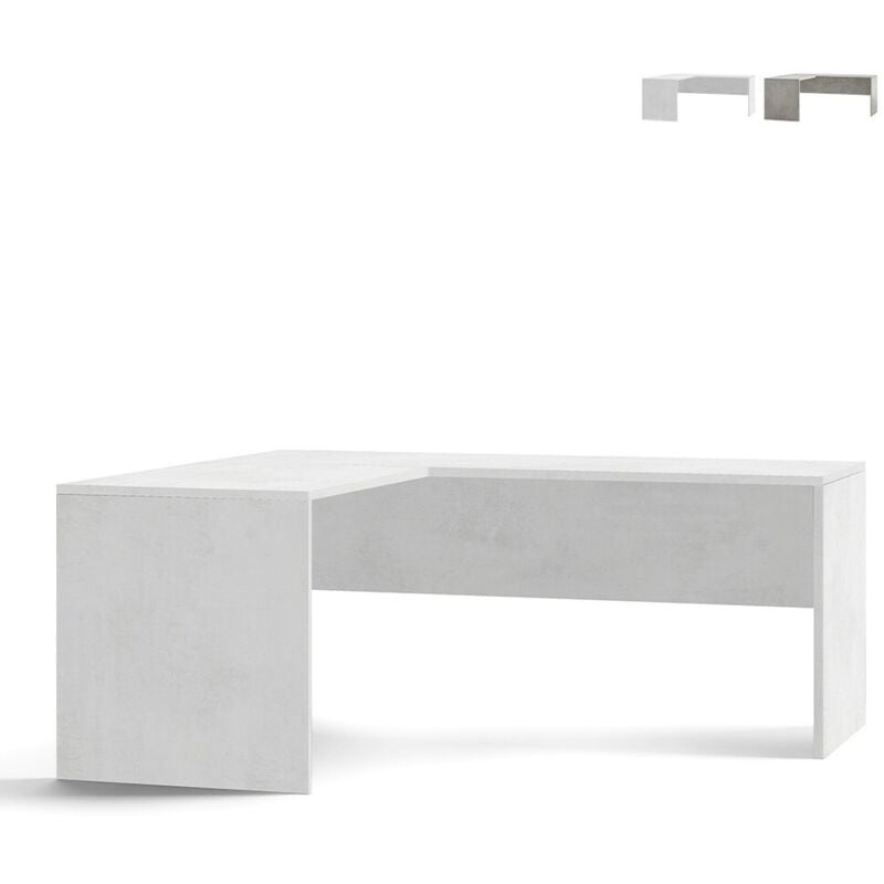 foto del prodotto scrivania angolare sinistro bianca larga 180 cm.