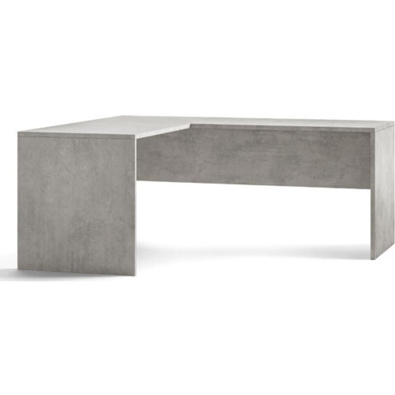 foto del prodotto scrivania angolare sinistro cemento larga 180 cm.
